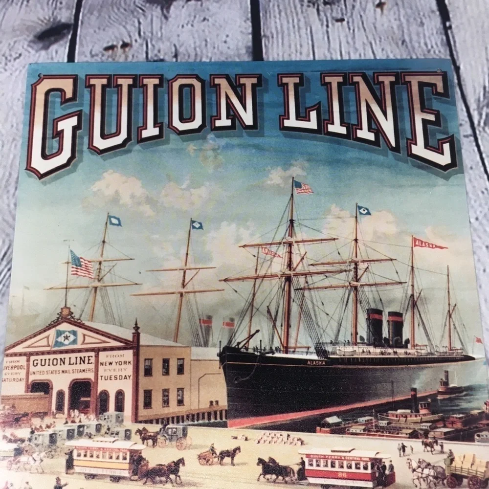 Retro Vintage Inspired Tin Sign Boat Ship